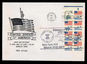 1623a 9c/13c U.S. CAPITOL BOOKLET PANE FDC - UNKNOWN CACHET - Bild 1 von 2