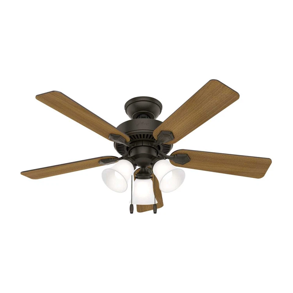Hunter 44" Swanson Ceiling Fan with 3 LED Lights Pull Chain Traditional Casual - Image 1 of 1