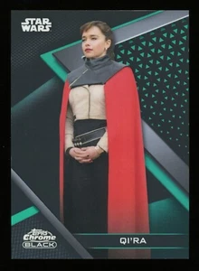 2022 Topps Chrome Black Star Wars Green Refractor #38 Emilia Clarke as Qi'ra /99 - Picture 1 of 2