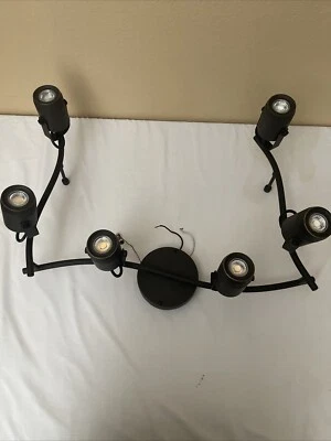 6 светильников для трекового освещения, черный потолочный светодиодный комплект для трекового освещения с гибким - Изображение 1 из 4