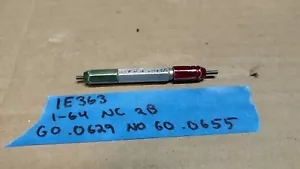 Go & No Go Thread Plug Gage Gauge 1-64 NC 2B GO .0629/NO GO .0655 - Picture 1 of 1