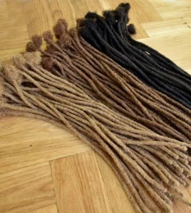 Afro Human Hair Crocheted Dreadlock Extensions x 50 - (40cm Long, 5mm Thick) - Bild 1 von 6
