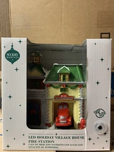 ALDIs LED Holiday Christmas Village House - Fire Station No. 24 Merry Moments - Picture 1 of 5