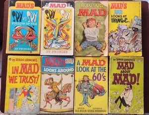 Lote de 8 libros de bolsillo Mad Magazine años 60-70-80 - Imagen 1 de 7
