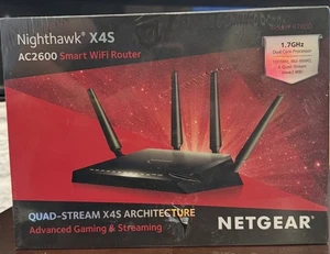 Netgear Nighthawk X4S AC2600 Smart WiFi Router Adv Gaming & Streaming Sealed New - Picture 1 of 2