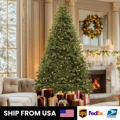 6ft Prelit Christmas Tree Artificial w/ 2 Color & 8 Light-modes Sturdy Base - Image 1 of 4