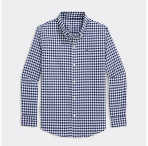 Vineyard Vines Boys' Size 4T Mainsail Gingham Featherweight Performance Shirt - Picture 1 of 3