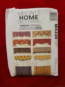 De colección Mccalls Cenefa Reversible Café Cortinas Patrón Artesanal M4330 Envío Gratis - Imagen 1 de 2