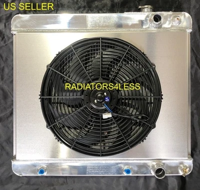 CHAMPION 3 FILAS CUBIERTA RADIADOR VENTILADOR 16" 63 64 65 66 CHEVY TRUCK C10 LS INTERCAMBIO Foto 1 de 4