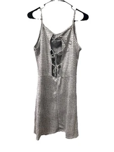 Vintage Y2K Eye Candy Dress Womens Large Tie Back Grunge Fairy WhimsiGoth USA - Picture 1 of 7