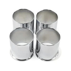 4PCS 4.25inch Push Through Wheel Center Caps Open Chrome Silver Rim 1-Chrome - Picture 1 of 7