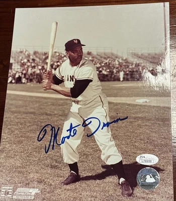 Monte Irvin AUTO 8 x 10  New York Giants Vintage Baseball Signed Photo JSA HOF - Image 1 of 3