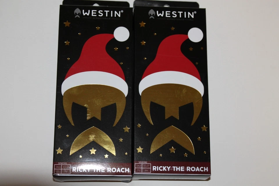 2 x WESTIN  RICKY THE ROACH CRISTMAS EDITION 2025 14cm 57g  LIMITED  GUMMIFISCH - Bild 1 von 1