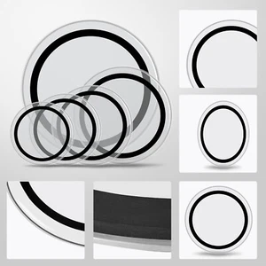 22 Inch Clear Drum Heads with Foam Damping Rings 16 14 13 12 Inch Set - Picture 1 of 2