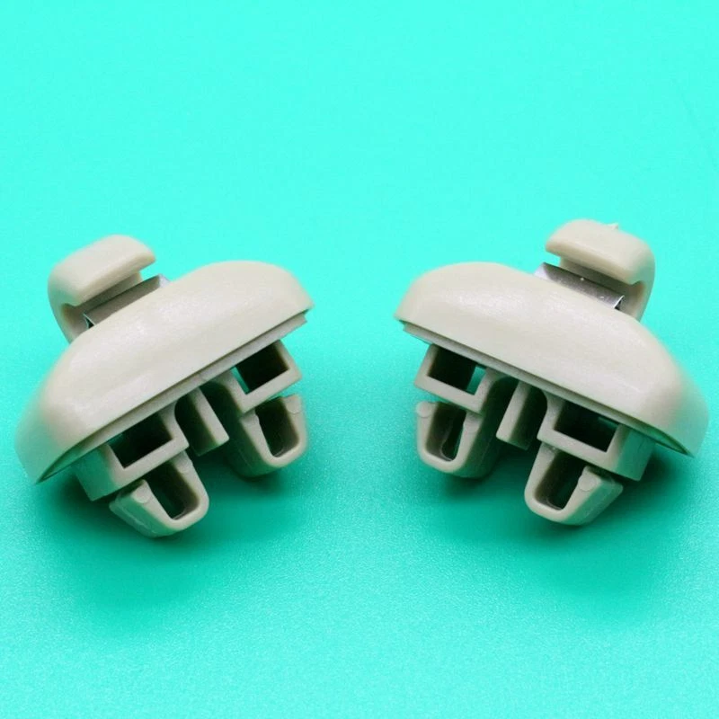 Gancho de sujeción con clip para parasol beige izquierdo y derecho 2 piezas para Audi TT RS6 A6 S6 Quattro Foto 1 de 3