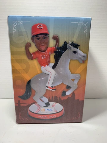 2019  Yasiel Puig Cincinnati Reds Bobblehead Horse PNC Cover