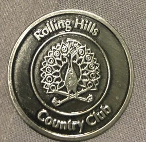 Rolling Hills Country Club golfball marker. Palos Verdes, CA. VINTAGE! Circa 98 - Picture 1 of 1
