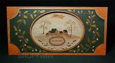 Bless This Home Hand-Crafted Artist-Made Wood Cameo Framed Primitive Picture