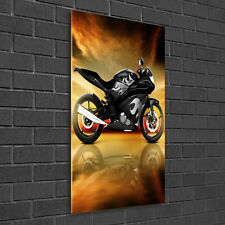 Wandbild Druck auf Plexiglas® Acryl Hochformat 50x100 Motorrad