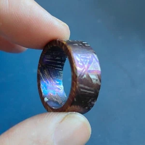 Muonionalusta Meteorit Ring Meteor Ehering Größe:11 - Bild 1 von 7