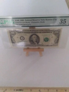 PMG CHOICE VERY FINE 35 Fr. 2173-J $100 1990 Federal Reserve Note - Picture 1 of 4