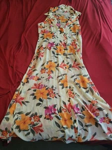Rare Grunge Vintage 90s Sheer Victorias Secret Heart Label Maxi Floral Dress M  - Picture 1 of 4
