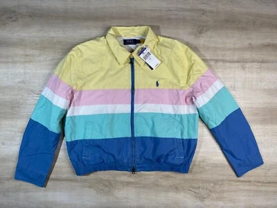 NUEVO CON ETIQUETAS Polo Ralph Lauren Mujer Chaqueta Multicolor XS Popelina Cortavientos Bloque de Color Foto 1 de 4