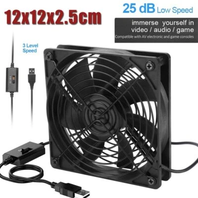 PC Netzteil Lüfter 12cm Fan 120x120x25mm DC 12V sehr leise Kühler 120mm Black - Bild 1 von 4