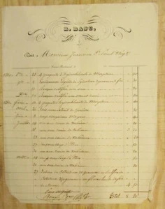1925 INVOICE R. BASC PHARMACIST SAINT BERTRAND de COMINGES HÉRAULT - Picture 1 of 1