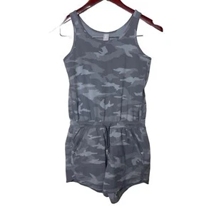 Athleta Girl On the go grey camp romper sz 12 - Picture 1 of 7