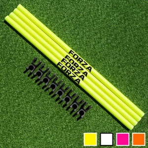 FORZA Hurdle/Agility Poles & Clips | FITNESS EQUIPMENT SET - Football Training - Picture 1 of 27