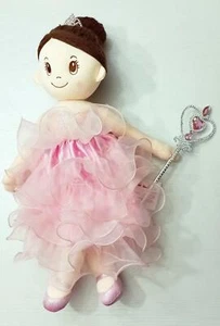22" Sophie Rag Doll Pink Princess with Tiara and Wand Dark Hair - Picture 1 of 1