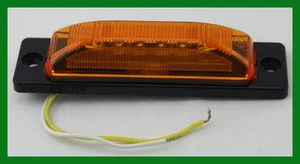 Combo base de lente ámbar con espacio libre de marcador lateral 6 luces LED 1-1/4"" X5"" montaje en superficie - Imagen 1 de 2