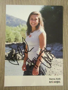 Tarjeta de autógrafo original firmada a mano Hanna Kolb / biatlón T132 - Imagen 1 de 2