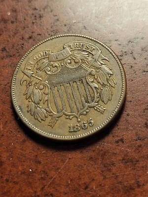 1865 Two Cent Piece, Philadelphia, odd denomination     inv03    n721as - Image 1 of 2