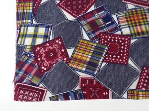 Vintage Bandana Fabric 1960s Pattern 36" Width 1.4 Yds Premium 100% Cotton D23 - Picture 1 of 4