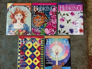 Lot of 5 Rug Hooking Magazines 2022 Full Year (Jan-Dec) w/ Intact Pattern - Picture 1 of 6