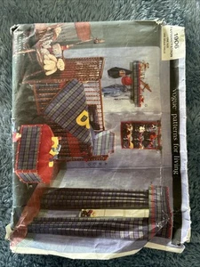 VOGUE 1906 PATTERN BABY ROOM NURSERY WALL DECOR DUST RUFFLE QUILT Uncut - Picture 1 of 3