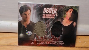 Dexter Season 3 D3-C24 Dual Costume Wardrobe Card Dexter Morgan & Miguel Prado - Picture 1 of 2