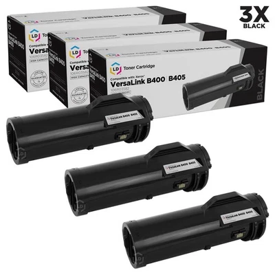 LD kompatibel Xerox 106R03582 schwarzer Toner mit hoher Kapazität 3 Stück für VersaLink B400/B405 - Bild 1 von 4