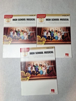Lot 3 HIGH SCHOOL MUSICAL INSTRUMENTAL PLAY-ALONG Viola Cello Violin H. Leonard - Image 1 of 4