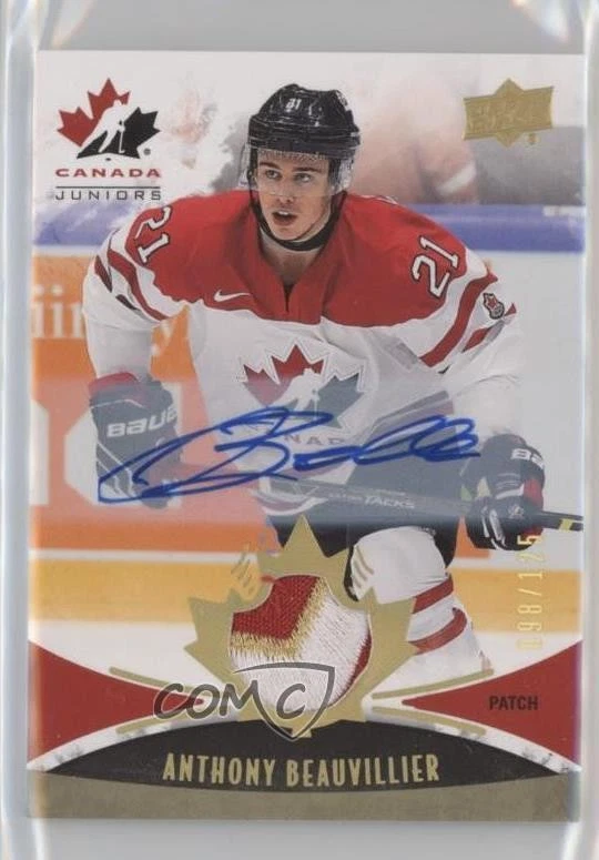 2016 Team Canada Juniors Jerseys Anthony Beauvillier RPA Rookie Patch Auto RC - Image 1 of 2
