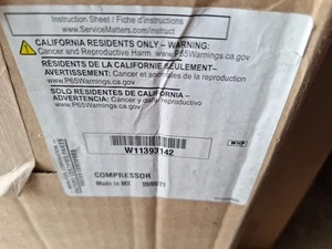 Genuine OEM Kitchen Aid Refrigerator Compressor Part# W11393142 For KRFC704FBS - Picture 1 of 2