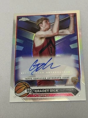 2024 Topps Chrome Refractor Rookie Gradey Dick RC Auto Raptors - Image 1 of 2