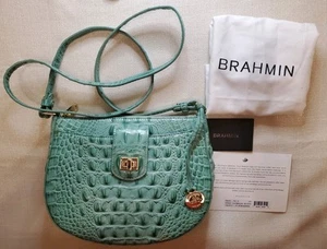 Brahmin Cove Green Vanessa Crossbody Shoulder Bag Dustbag and Registration Card - Picture 1 of 7