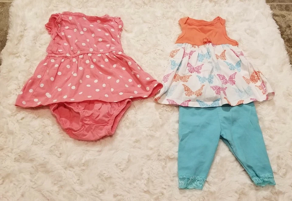 Koala Bebé Niña Mameluco y Mariposa Conjunto Paquete 0-3 Meses  Foto 1 de 4