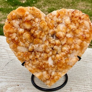 4.67LB Natural yellow crystal hand carved love crystal spiritual healing - Picture 1 of 17