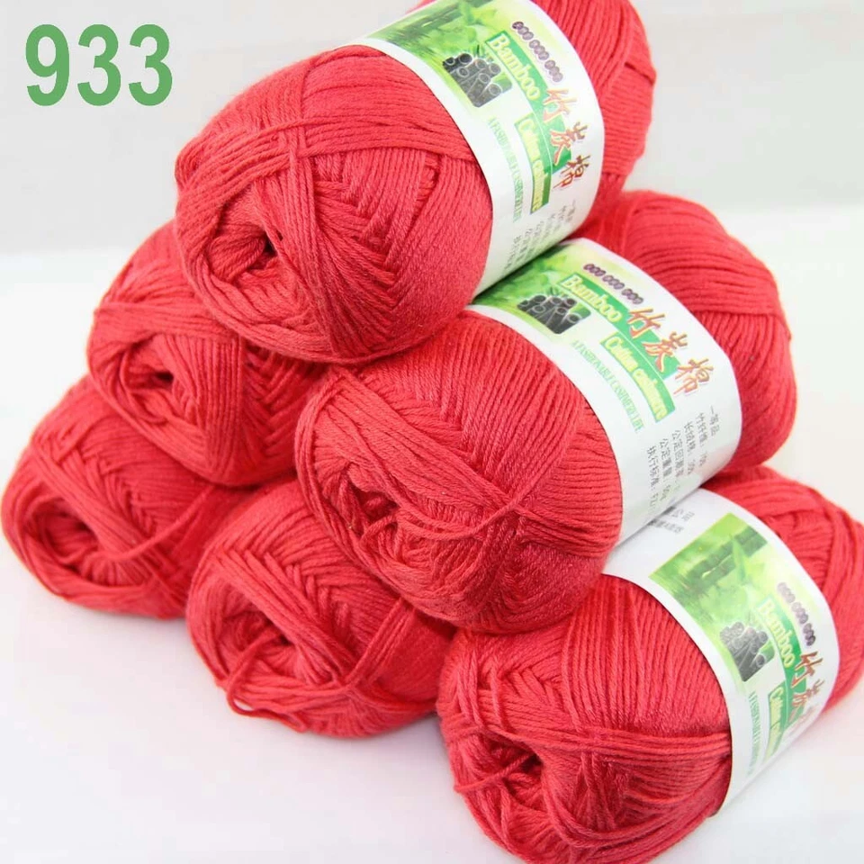 Sale New 6 Ballsx50g Super Soft Bamboo Cotton Baby Hand Knitting Crochet Yarn 33 - Image 1 of 4