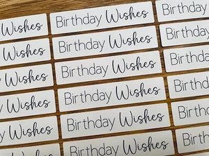 15x Birthday Wishes Card Toppers Sentiments Banners Card Making - Picture 1 of 2