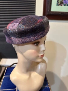 Vonnie Reynolds Irish Purple Tweed Woman's Hat by Pauline of Limerick - Picture 1 of 15